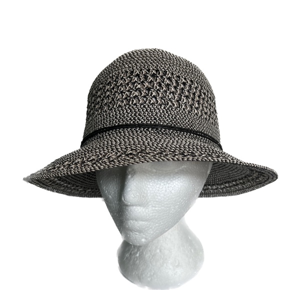 Stylish Black and Gray Women's Sun Hat - Picture 1 of 8
